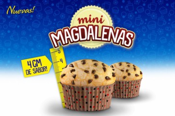 Mini MAGDALENAS. Novas! 4 cm DE SABOR!